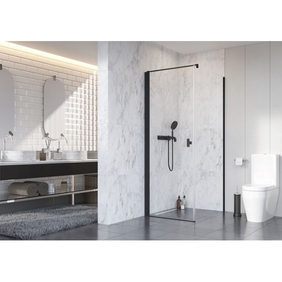 Душевое ограждение Radaway Nes 8 Black KDJ I + S1 100х75 см L (стекло 8 мм), черный/прозрачное - 2 Душевое ограждение Radaway Nes 8 Black KDJ I + S1 100х75 см L (стекло 8 мм), черный/прозрачное фото 2