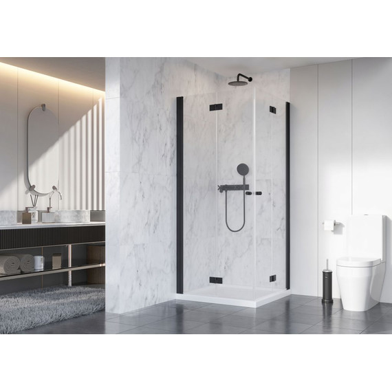 Душевое ограждение Radaway Nes Black KDD B 100х100 см, черный/прозрачное - 2 Душевое ограждение Radaway Nes Black KDD B 100х100 см, черный/прозрачное фото 2