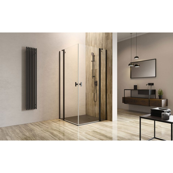 Душевое ограждение Radaway Nes Black KDD II 80х80 см, черный/прозрачное фото 2