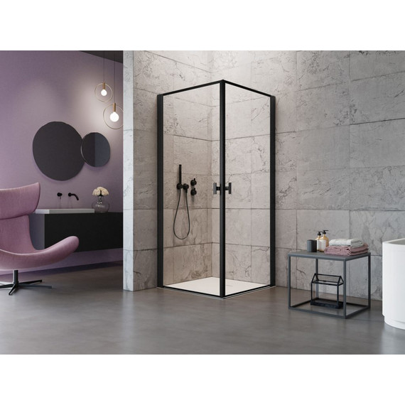 Душевое ограждение Radaway Nes Black KDD I Frame 100х100 см, черный/прозрачное фото 2