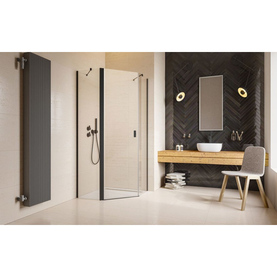 Душевое ограждение Radaway Nes Black PTJ 90х90 см L, черный/прозрачное фото 2