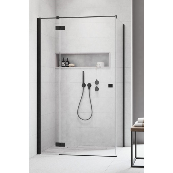 Душевое ограждение Radaway Essenza New Black KDJ 80х80 см L, черный/прозрачное фото 
