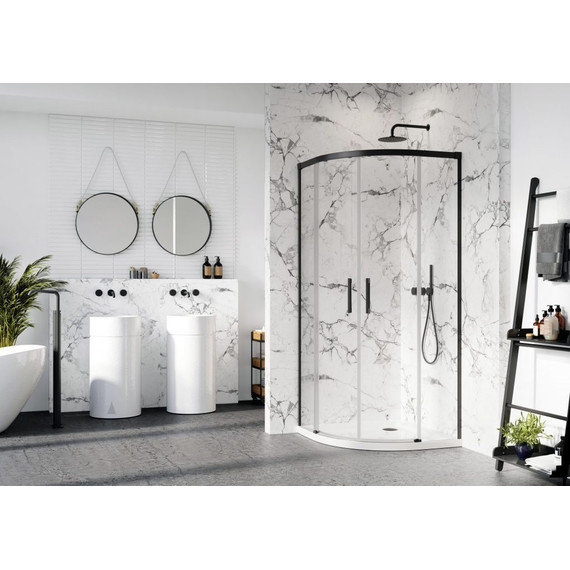 Душевое ограждение Radaway Idea Black PDD 100х80 см, черный/прозрачное фото 2