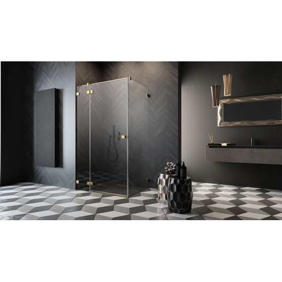 Душевое ограждение Radaway Essenza Pro Gold KDJ 120х80 см L, золото/прозрачное фото 2