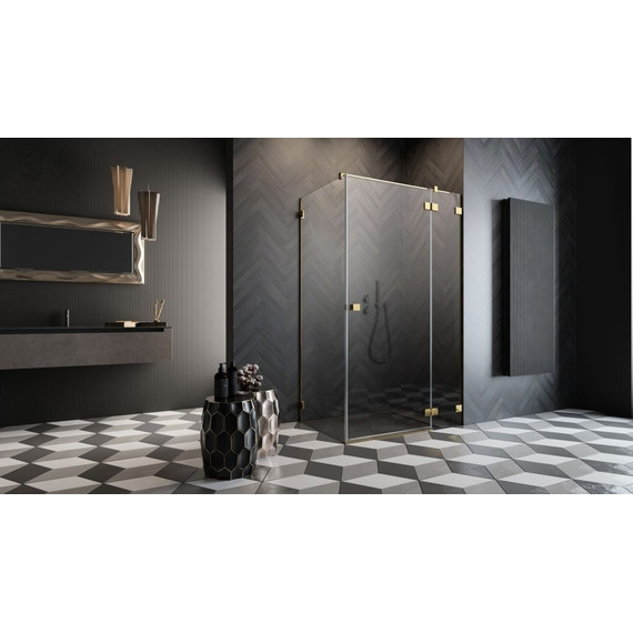 Душевое ограждение Radaway Essenza Pro Gold KDJ 80х80 см R, золото/прозрачное фото 3