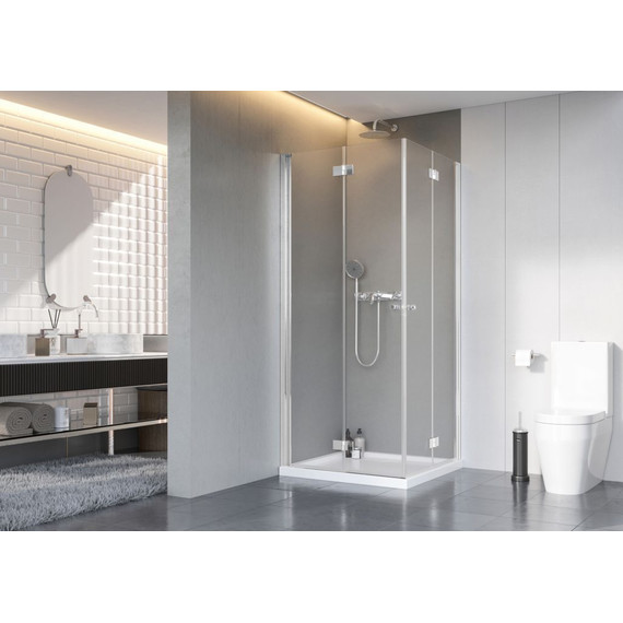 Душевое ограждение Radaway Nes 8 KDD B 100х100 см (стекло 8 мм), хром/прозрачное фото 2