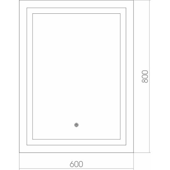 Зеркало Azario Рига 60 см с Led-подсветкой и сенсорным выключателем - 4 Зеркало Azario Рига 60 см с Led-подсветкой и сенсорным выключателем фото 4