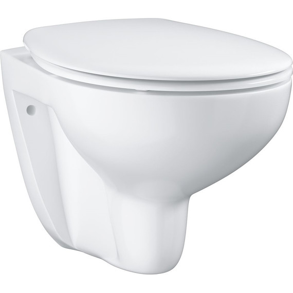 Унитаз подвесной безободковый Grohe Bau Ceramic 39351000 с крышкой микролифт фото 