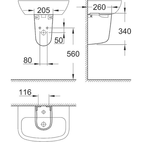 Полупьедестал Grohe Bau Ceramic 39426000 - 4 Полупьедестал Grohe Bau Ceramic 39426000 фото 4