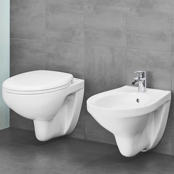 Унитаз подвесной безободковый Grohe Bau Ceramic 39351000 с крышкой микролифт фото 3