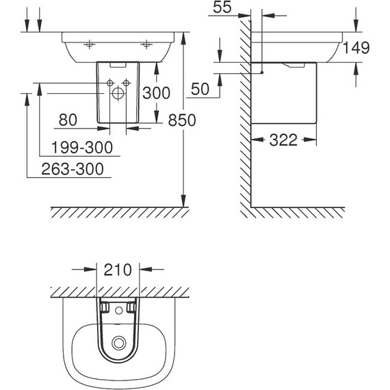 Полупьедестал Grohe Euro Ceramic 39201000 - 5 Полупьедестал Grohe Euro Ceramic 39201000 фото 5