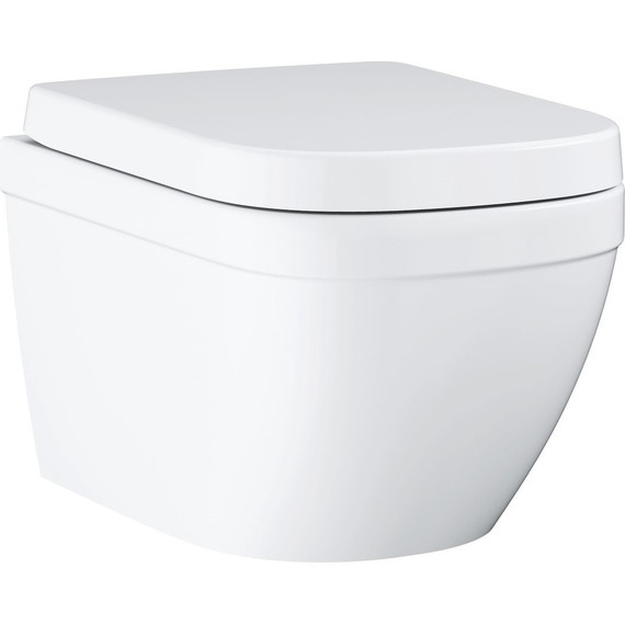Унитаз подвесной безободковый Grohe Euro Ceramic 39554000 с крышкой микролифт фото 