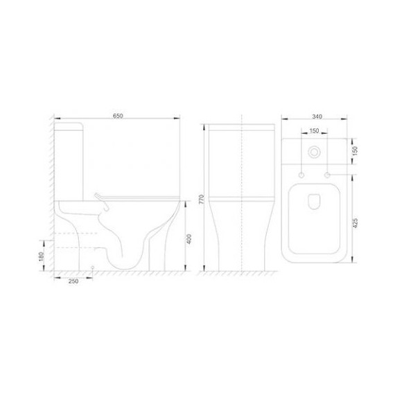 Унитаз-компакт безободковый Mirsant Smart с крышкой микролифт - 6 Унитаз-компакт безободковый Mirsant Smart с крышкой микролифт фото 6
