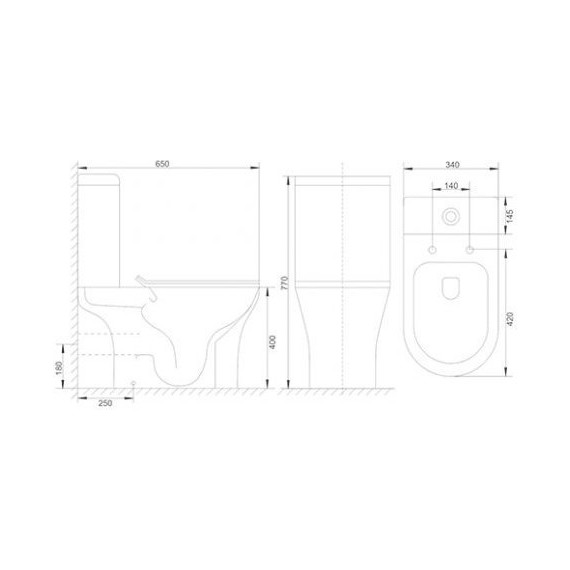 Унитаз-компакт безободковый Mirsant Rock с крышкой микролифт - 6 Унитаз-компакт безободковый Mirsant Rock с крышкой микролифт фото 6