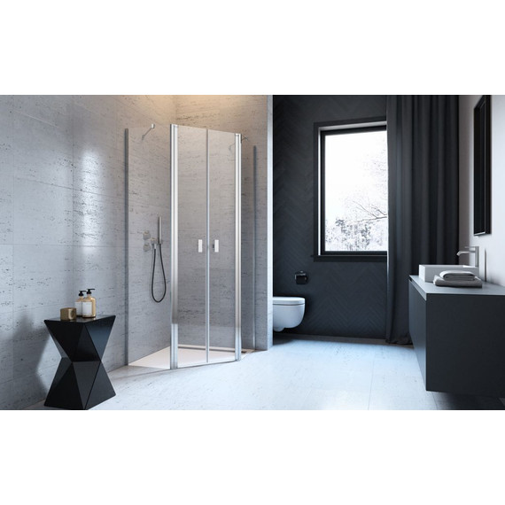 Душевое ограждение Radaway Nes PTD 80х90 см, хром/прозрачное фото 2