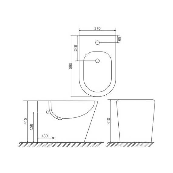 Биде напольное Sole Torr фото 2