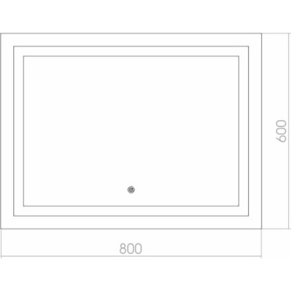 Зеркало Azario Ливия Led 80 см фото 4