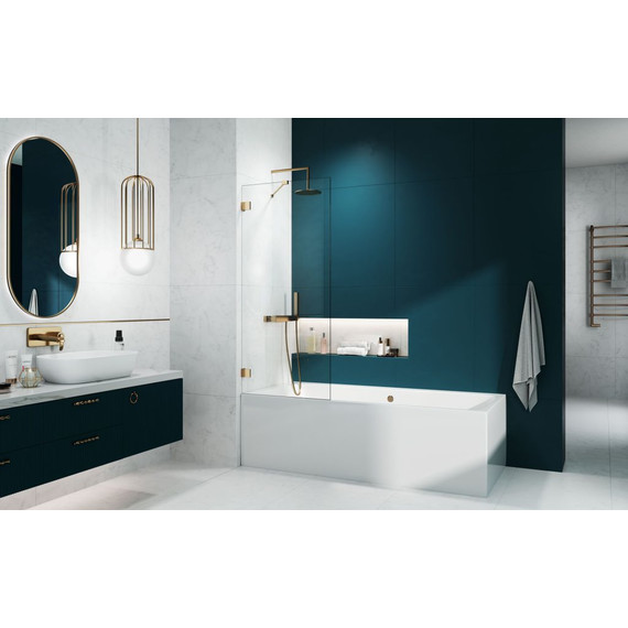 Шторка для ванны Radaway Essenza Pro Gold PNJ II 60 см 10101060-09-01, золото/прозрачное фото 2