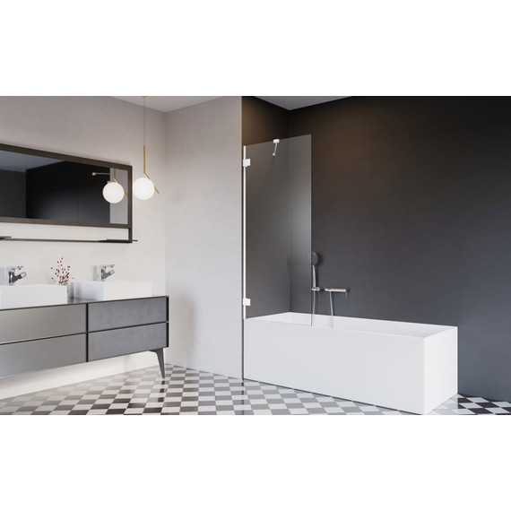 Шторка для ванны Radaway Essenza Pro White PNJ II 60 см 10101060-04-01, белый/прозрачное фото 3