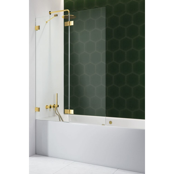 Шторка для ванны Radaway Essenza Pro Gold PND II 140 см 10102140-09-01L, золото/прозрачное фото 