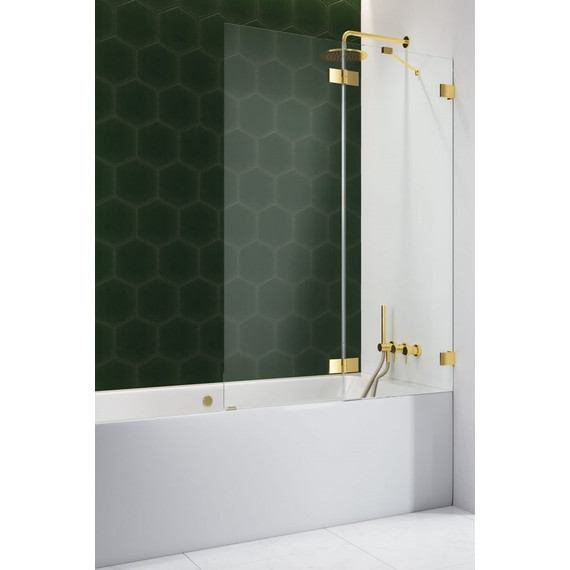 Шторка для ванны Radaway Essenza Pro Gold PND II 140 см 10102140-09-01R, золото/прозрачное фото 