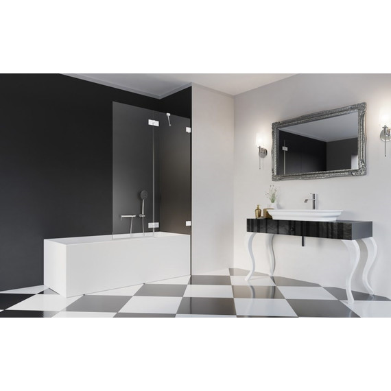 Шторка для ванны Radaway Essenza Pro White PND II 110 см 10102110-04-01R, белый/прозрачное фото 2