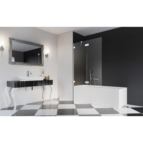 Шторка для ванны Radaway Essenza Pro White PND II 130 см 10102130-04-01L, белый/прозрачное фото 3