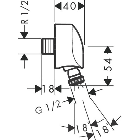 Шланговое подсоединение Hansgrohe Fixfit E 27505000 - 2 Шланговое подсоединение Hansgrohe Fixfit E 27505000 фото 2