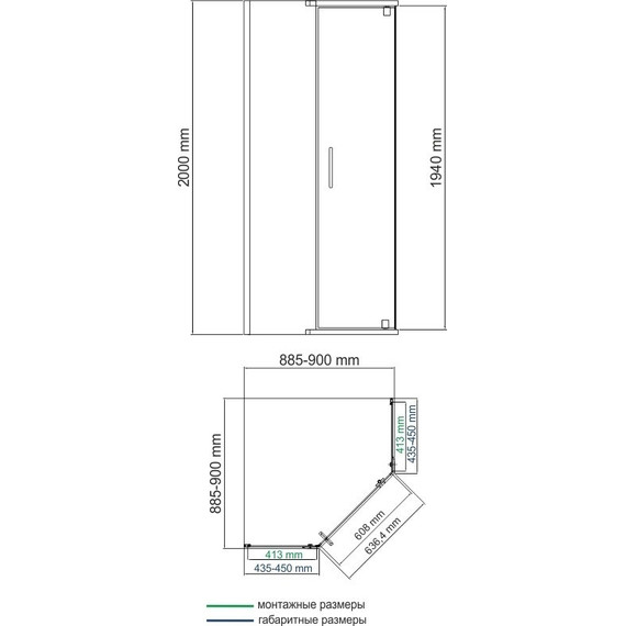 Душевое ограждение WasserKraft Leine 90х90 см 35P11, хром/прозрачное фото 5
