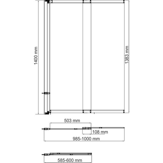 Шторка для ванны WasserKraft Main 100 см 41S02-100 WasserSchutz, хром/прозрачное - 4 Шторка для ванны WasserKraft Main 100 см 41S02-100 WasserSchutz, хром/прозрачное фото 4