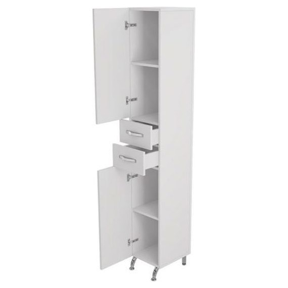 Пенал напольный Mirsant Сандра 30 см (универсальный) белый фото 2