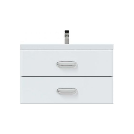 Тумба подвесная с раковиной Mirsant Fuji 80 см с доводчиком, белый - 3 Тумба подвесная с раковиной Mirsant Fuji 80 см с доводчиком, белый фото 3