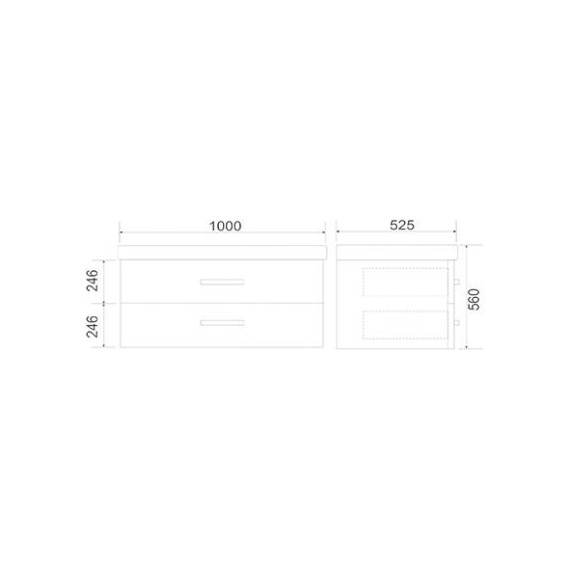 Тумба подвесная с раковиной Mirsant Fuji 100 см с доводчиком, белый фото 7