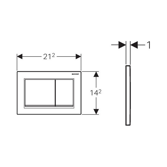 Кнопка смыва Geberit Omega 30 115.080.KM.1, черный/хром фото 2