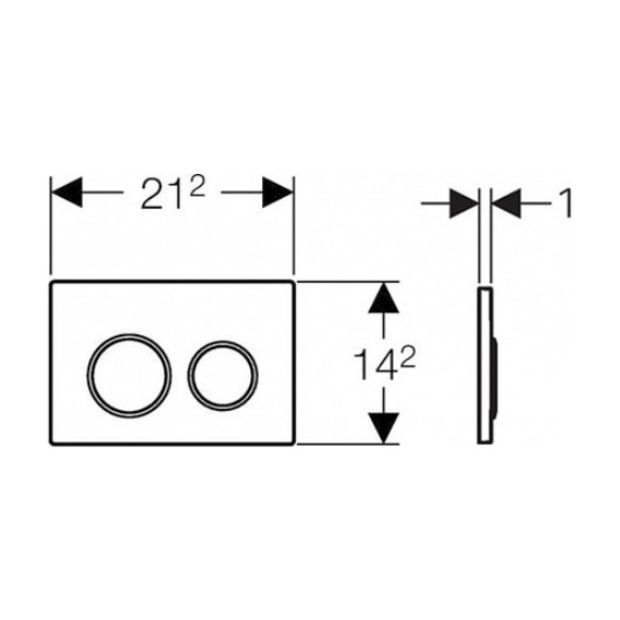 Кнопка смыва Geberit Omega 20 115.085.KM.1, черный/хром фото 2