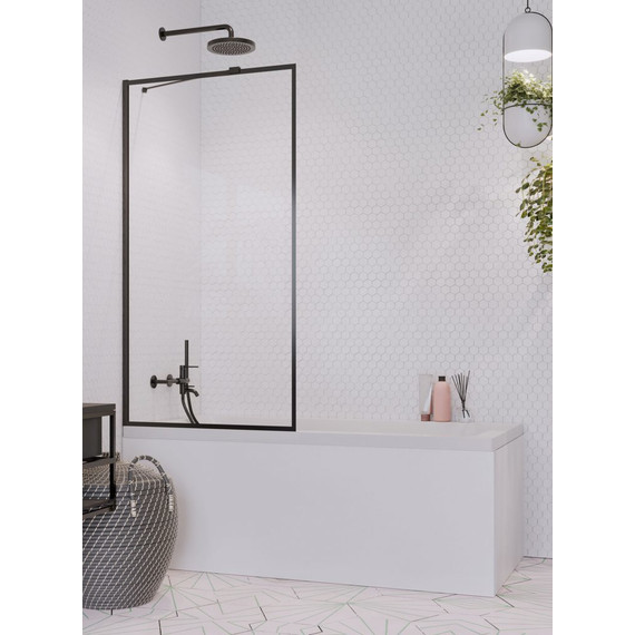 Шторка для ванны Radaway Idea Black PNJ II Frame 100 см 10001100-54-56, черный/прозрачное фото 