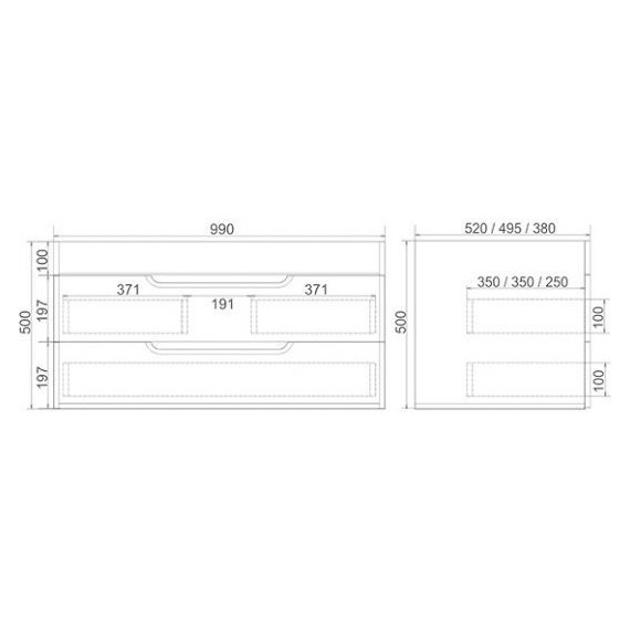 Тумба подвесная с раковиной Mirsant Soho Quadro 100 см, белый фото 5