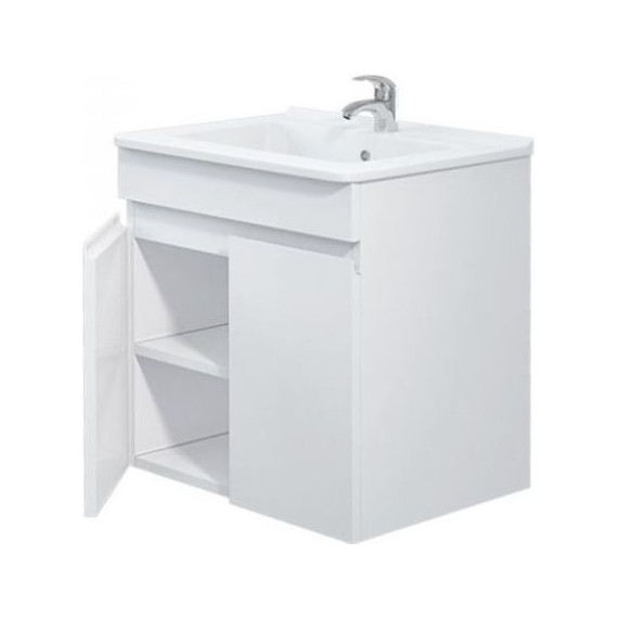 Тумба подвесная с раковиной Mirsant Next 60 см (раковина Next 60), белый - 2 Тумба подвесная с раковиной Mirsant Next 60 см (раковина Next 60), белый фото 2
