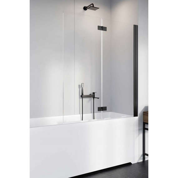 Шторка для ванны Radaway Nes 8 Black PND I 110 см 10060110-54-01R (стекло 8 мм), черный/прозрачное фото 2