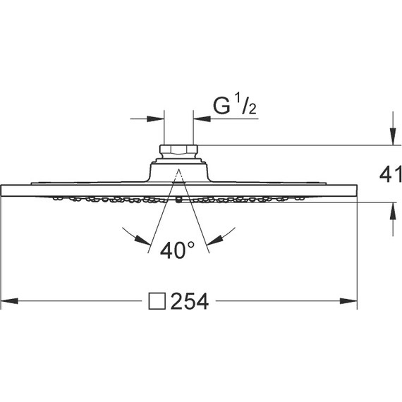 Верхний душ Grohe Rainshower F-series 10" 27271000, латунь фото 3