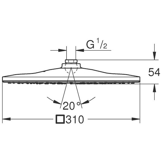 Верхний душ Grohe Rainshower 310 Mono 26567000 фото 3