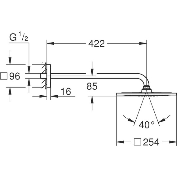 Верхний душ Grohe Rainshower F-series 10" 26259000 фото 2
