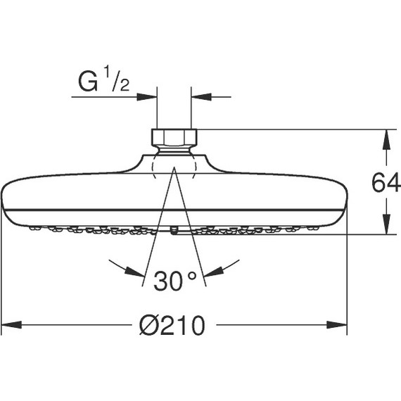 Верхний душ Grohe Tempesta 210 26410000 фото 2