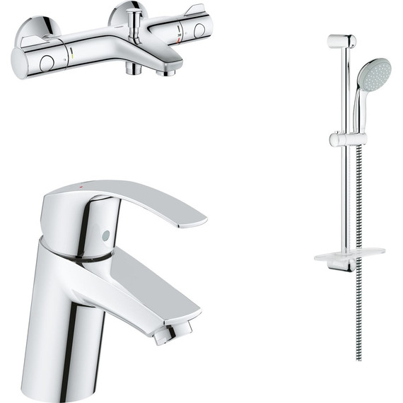Набор смесителей 3 в 1 для ванны с термостатом Grohe 124422 фото 