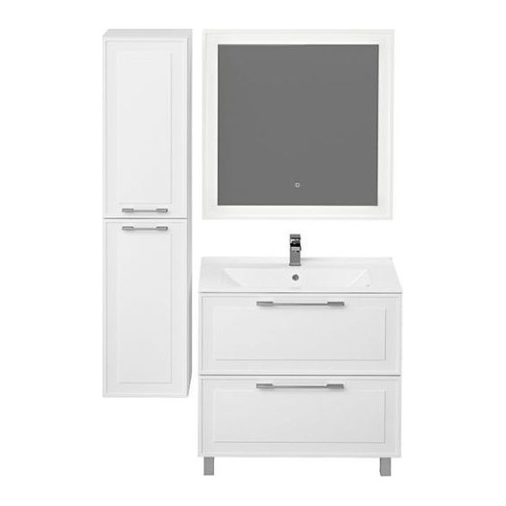 Тумба напольная с раковиной Mirsant Адель 80 см (раковина More 80) белый фото 5