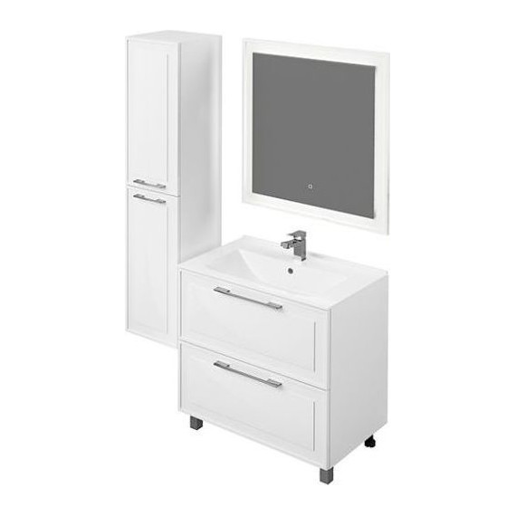 Тумба напольная с раковиной Mirsant Адель 80 см (раковина More 80) белый фото 6