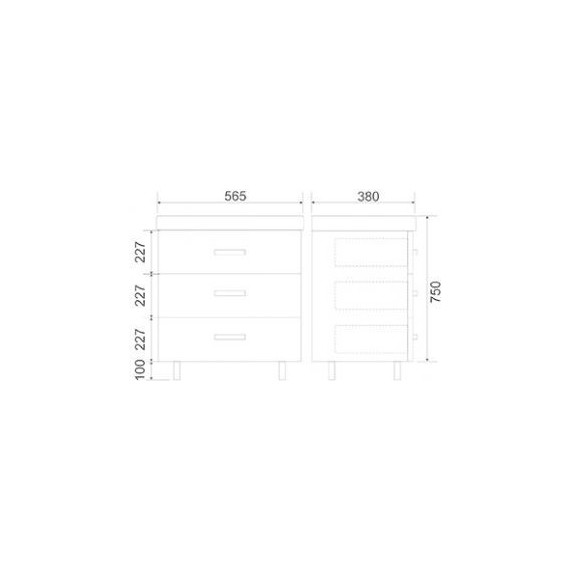 Тумба напольная с раковиной Mirsant Fuji 60 см с доводчиком, белый фото 6