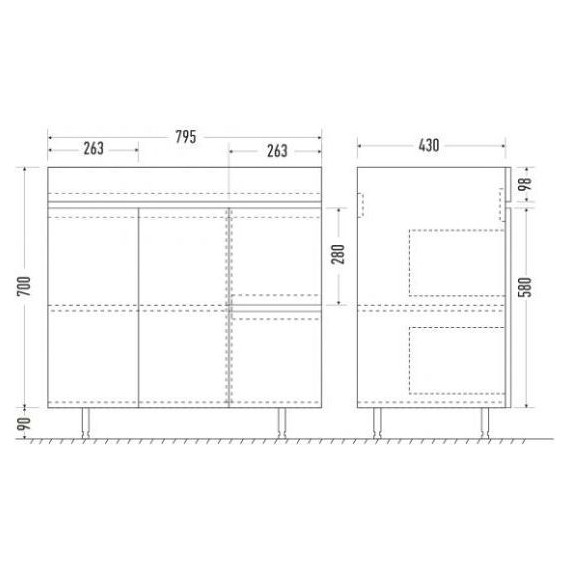 Тумба напольная с раковиной Mirsant Next 80 см (раковина Premier 800), белый - 6 Тумба напольная с раковиной Mirsant Next 80 см (раковина Premier 800), белый фото 6