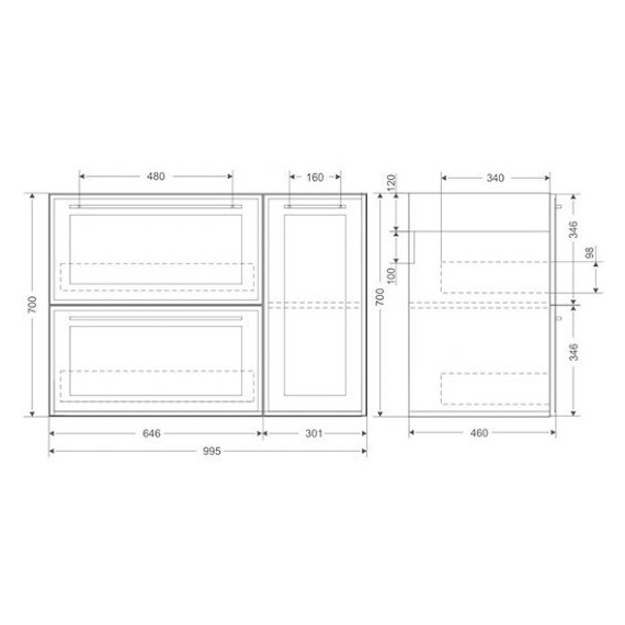 Тумба напольная с раковиной Mirsant Адель 100 см (раковина More 100) белый фото 10