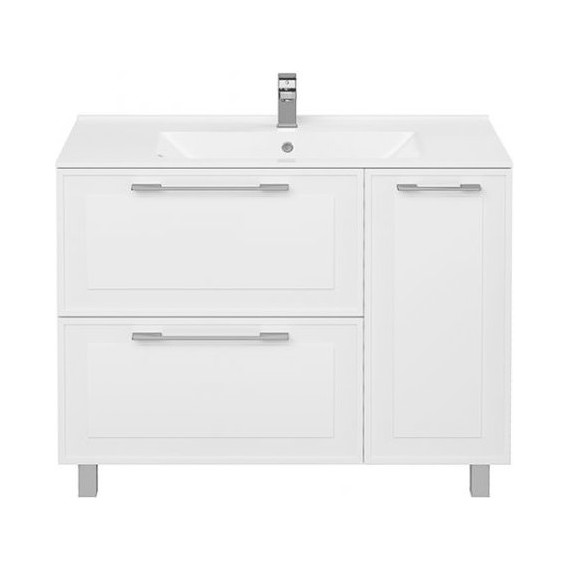 Тумба напольная с раковиной Mirsant Адель 100 см (раковина More 100) белый фото 2